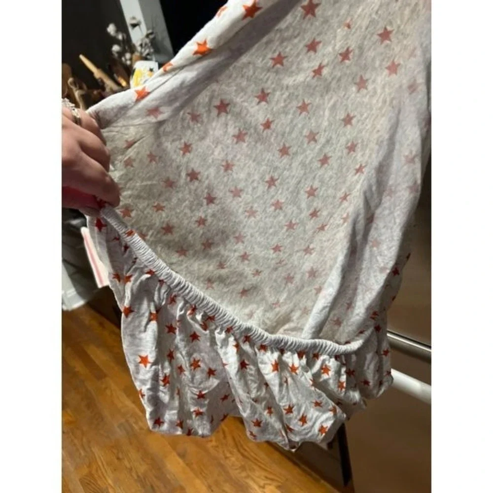 Pottery barn kids orange star‎ cotton crib sheet
